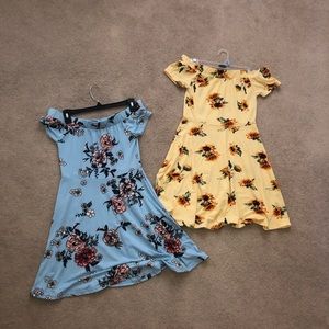 Floral Off the Shoulder dresses NWOT